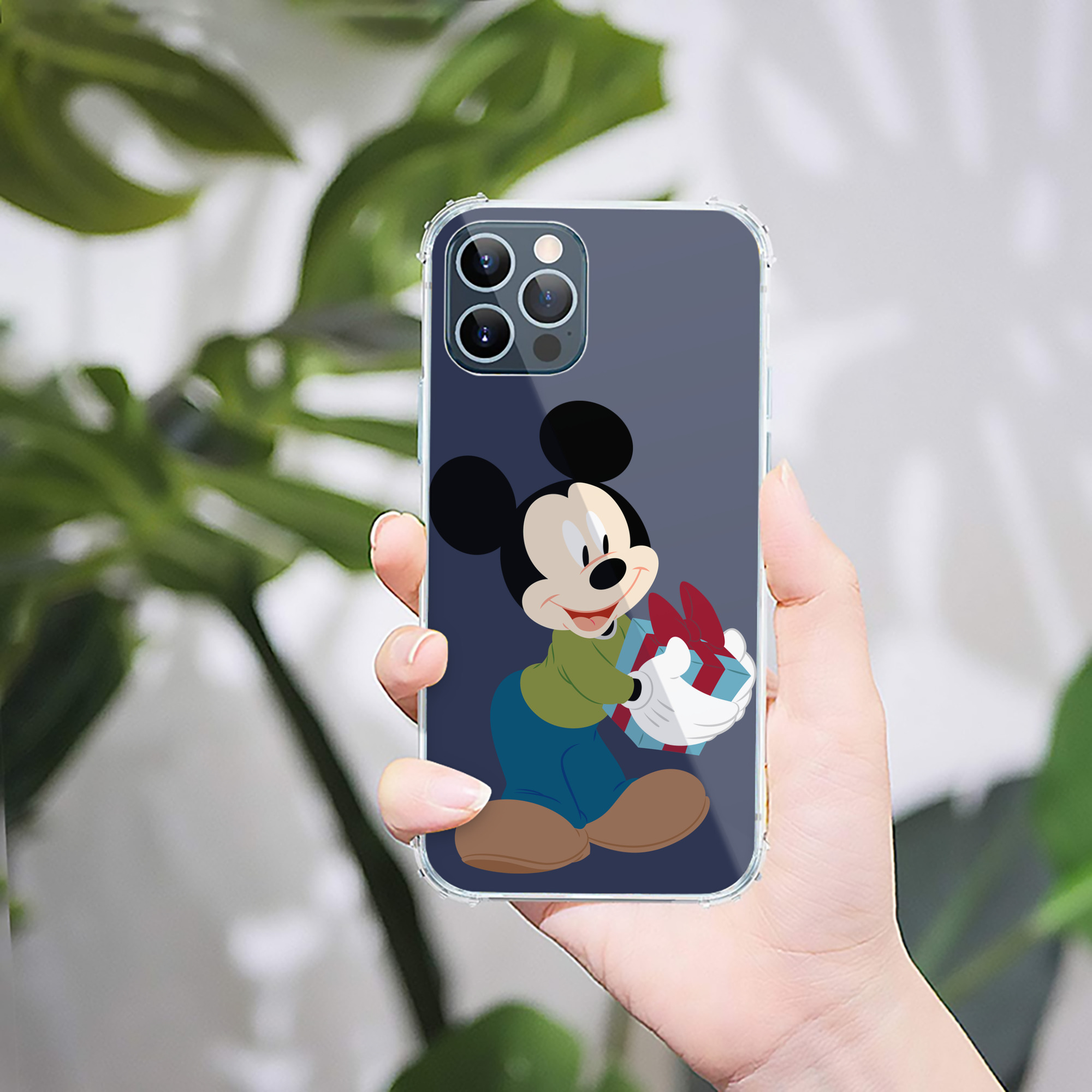 （画像用） ミッキーマウス Mickey Mouse 【iPhone 12シリーズ対応】透明スマホケース（クリアソフトケース）